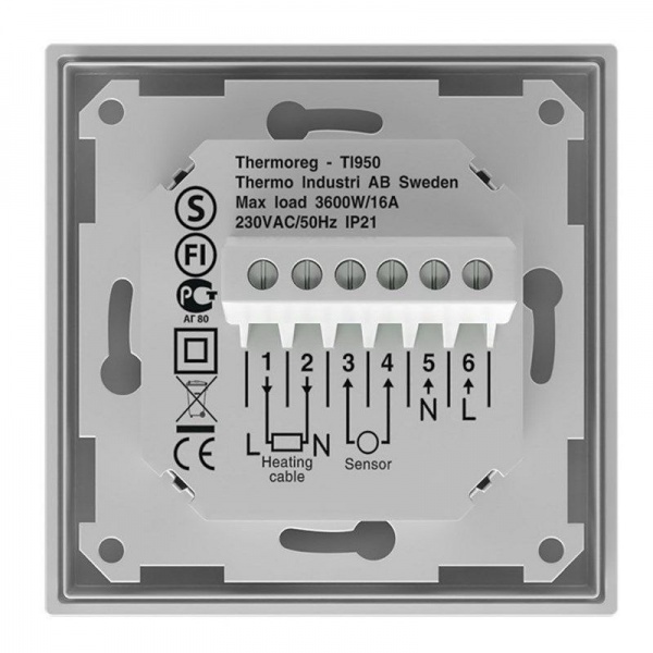Терморегулятор Thermoreg TI-950 Design программируемый